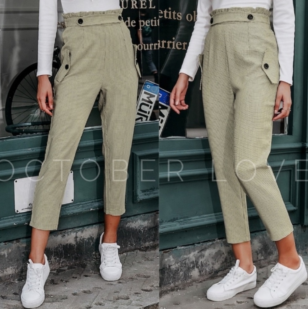 🔥LAST Sz L🔥 October Love High Waisted Ankle Pants - Picture 1 of 4